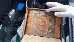 Tam 2 bin 500 yıllık, ceylan derisine işlemeli... Yakalandılar