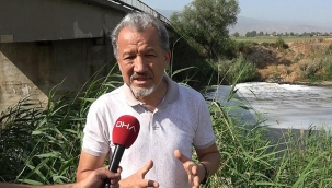 Büyük Menderes Nehri'nde tedirgin eden görüntü