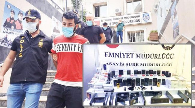 Çuval çuval cep telefonu çaldılar
