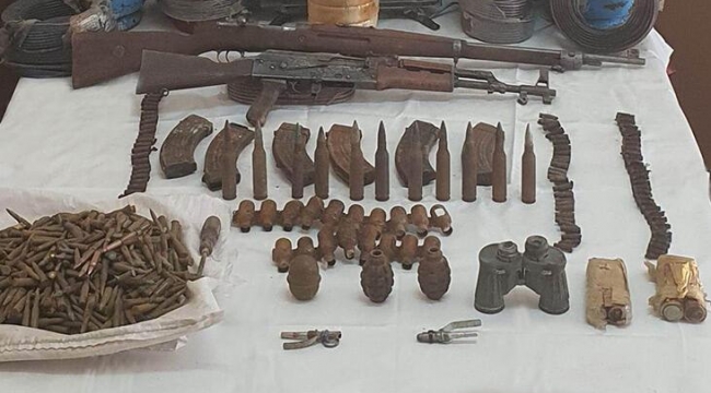 PKK'nın silah ve mühimmatı ele geçirildi