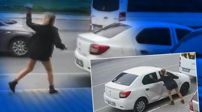 Esenyurt'ta ilginç anlar! Çılgına döndü... Aracı paramparça etti