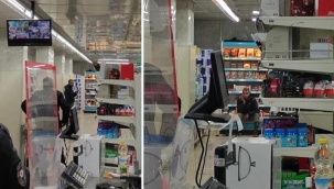 Markette satırlı dehşet! Çalışanları rehin almak istedi