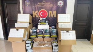 Mersin'de 44 kilo tütün ve 245 bin makaron ele geçirildi