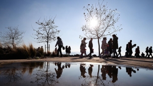 Ege kış gününde baharı yaşıyor