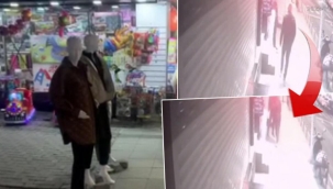 Kıyafeti beğendi, mankeniyle beraber çaldı