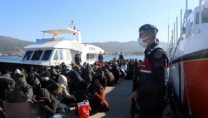 İzmir'de İHA'lı operasyon: 226 kaçak göçmen ile 10 organizatör yakalandı