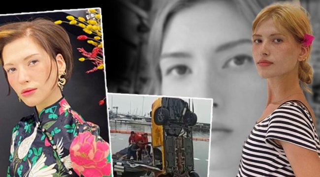 Kadıköy'de model Ece Su Uçkan taksi ile denize uçtu