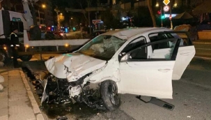 Kadıköy Caddebostan'da kaza ile biten yarış kamerada