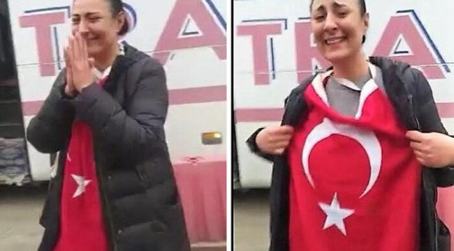 Ukrayna'da çekilen görüntü yürekleri sızlattı! Türk bayrağına sarıldı...
