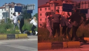 Bartın'da yumruk yumruğa kavga kamerada