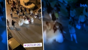 Bursa'da şaşırtan anlar! Gelinlik giyip oynadı