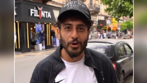 Sokak röportajında bıçak çekip küfreden şüpheli yakalandı