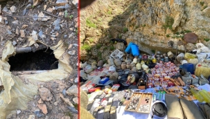 Terör örgütüne büyük darbe! Çok sayıda silah ve yaşam malzemesi ele geçirildi