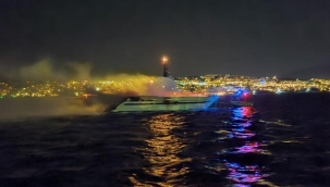 Bodrum'da milyonluk yat alev alev yandı