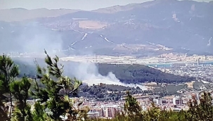 İzmir'de makilik alanda yangın