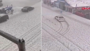 Konya'da dolu hayatı felç etti! İnanılmaz görüntüler