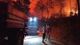  Marmaris’te orman yangını! Havadan müdahale yeniden başladı