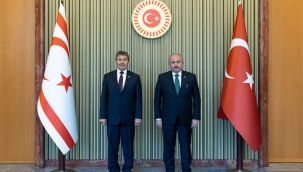 TBMM Başkanı Şentop, KKTC Başbakanı Üstel’i kabul etti
