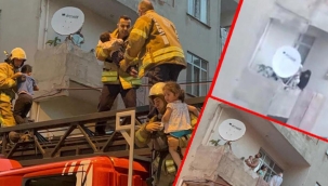 Yangında can pazarı! Dumanlar içinde kalan binadan bebeğini atmaya çalıştı