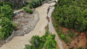 Yenice'de sel suları çekildi... Heyelan korkusu başladı