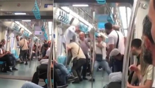 Marmaray'da kavga! 'Bak seni var ya bıçaklarım'